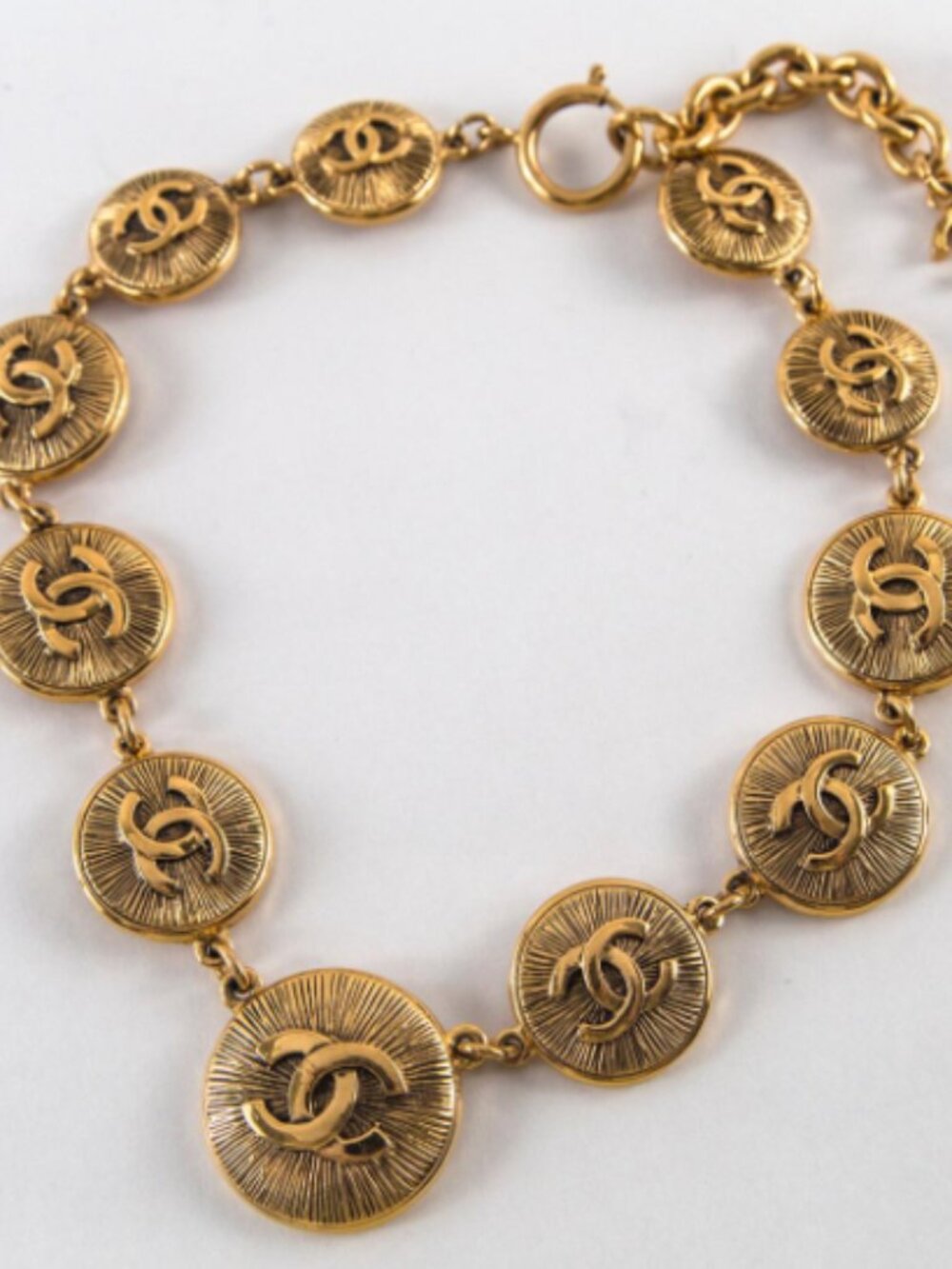 ISO - 1980s Chanel Gold Sunburst Necklace